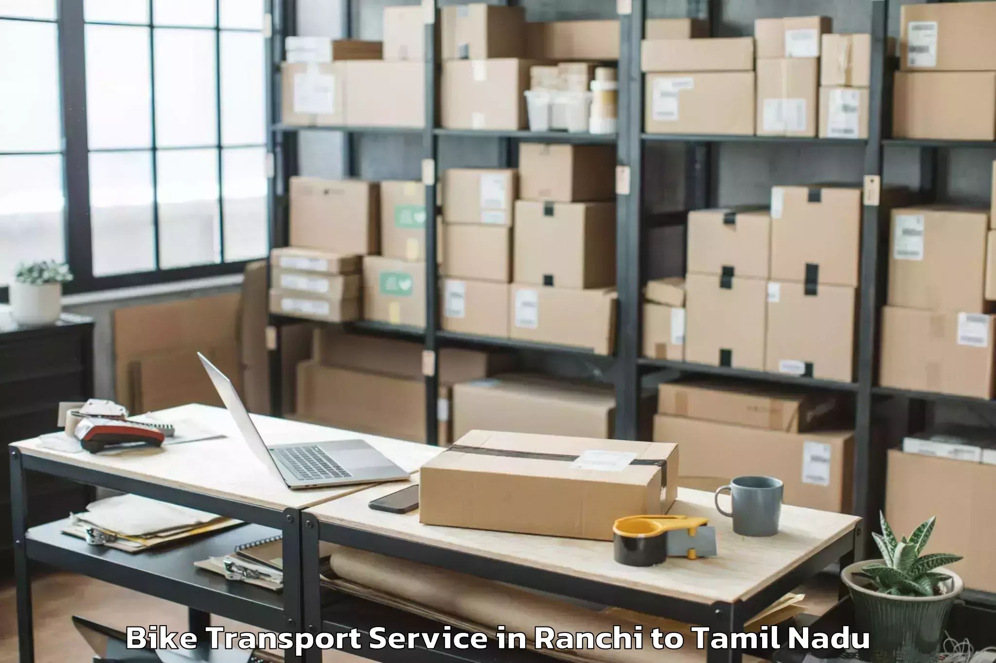 Expert Ranchi to Thiruvadanai Bike Transport